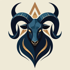 vector illustration of a bull head