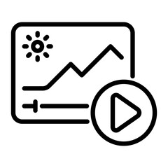 Record icon, line icon style