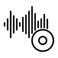 Record icon, line icon style