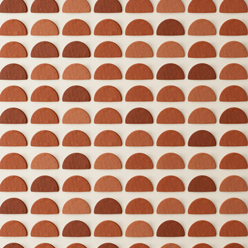 Cute haf rounded shapes. Terracotta Shades
