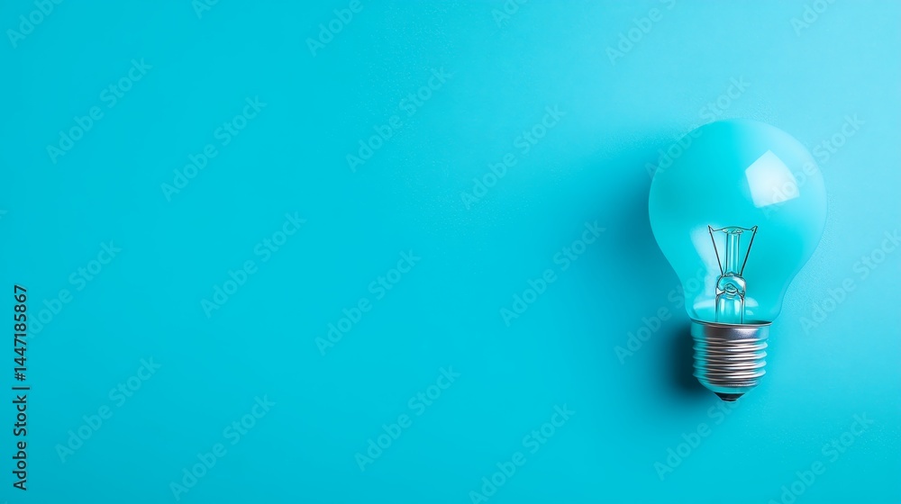 Poster a 3d abstract polygonal light bulb rests against a vibrant blue background, symbolizing creativity a