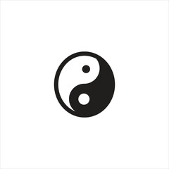 yin yang symbol on white