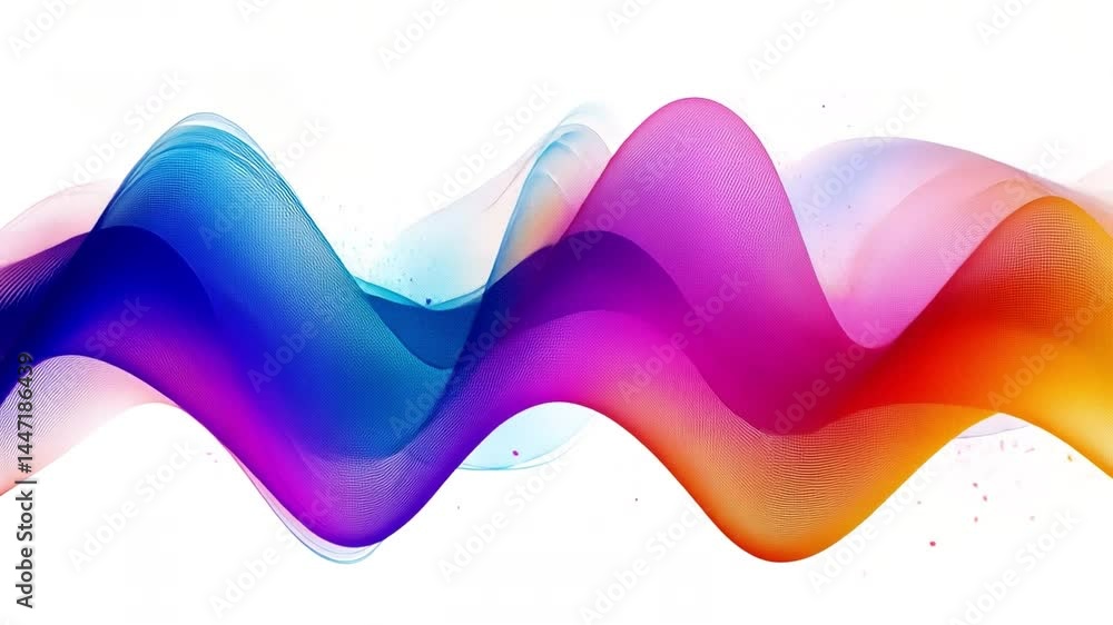Poster abstract colorful waves: a dynamic, eye-catching artwork featuring vibrant, flowing waves of color t