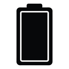 Fully charged battery icon symbolizing energy vector and readiness for usage on devices
