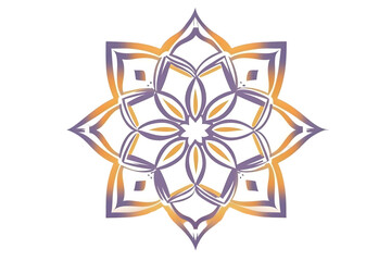 Ornamental Mandala Illustration with Gradient Colors