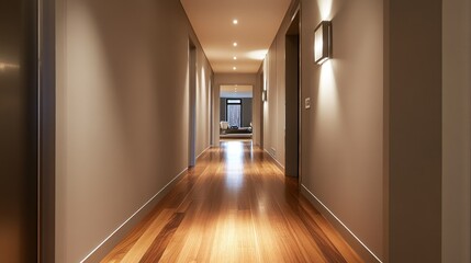 Gleaming hallway invites deeper exploration