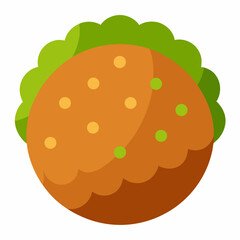 Falafel vector on white background