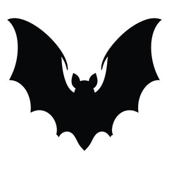 Eerie Flying Bat Silhouette Image for Halloween Vector Illustration Design