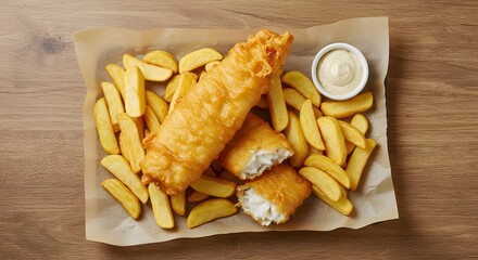 Crispy Fish and Chips with Tartar Sauce A Delicious Meal