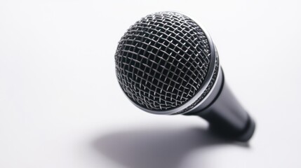 Close-up of a microphone