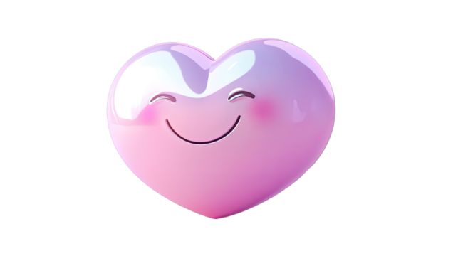 Smiling Heart Emoji with Pastel Colors