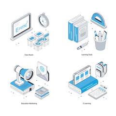 Set Of Online Education 19