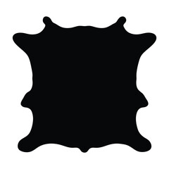 Abstract Black Shape Suggesting Animal vector Hide on a White Background Image
