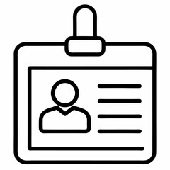 ID Card icon on white background