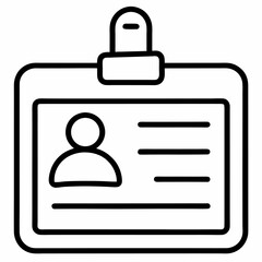 ID Card icon on white background