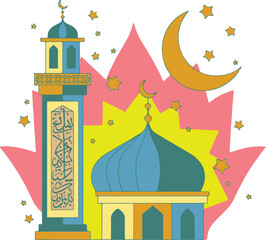 Islamic elements vector illustration art