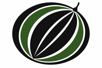 watermelon sihouette black vector