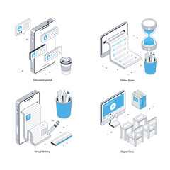 Set Of Online Education 11