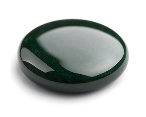 Polished dark green gemstone