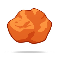 Piece of clay vector isolated illustration