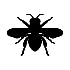 A striking silhouette of a bee, vector  buzzing with life and potential energy