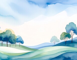 Fototapeta premium 緑が豊かな森の中の穏やかな景色