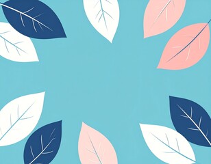 葉が周りを囲んでいる背景