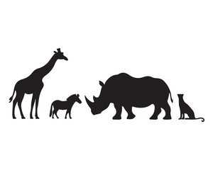Obraz premium Animal Silhouettes Set vector
