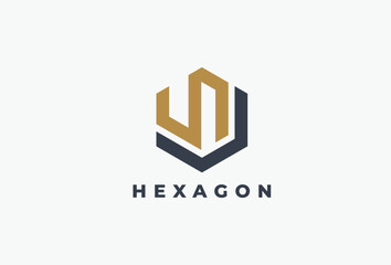 Initial Letter N Logo Design Template