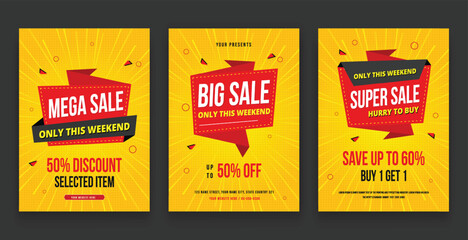 Sale Flyer Template. A sale sign that says discount sale, sales marketing poster template, Special offer festive discount