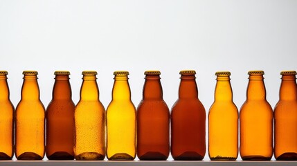 Beverage bottling equipment operates with precision, filling glass bottles in a clean industrial environment. Advanced technology ensures efficiency and organization