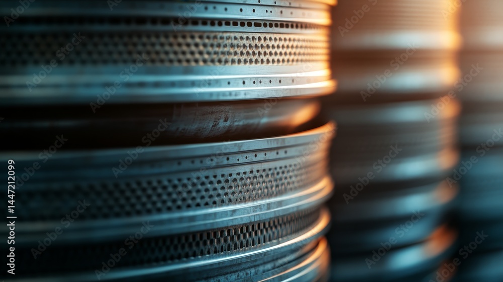 Poster Machining process highlights precision and detail of rocket engine components, emphasizing the aerospace industry’s complexity within a controlled setting