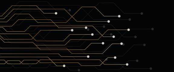 Obraz premium golden bitcoin crypto currency with electronic circuit board vector illustration EPS10 