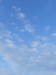 Obraz premium Blue Sky Scenery With White Clouds