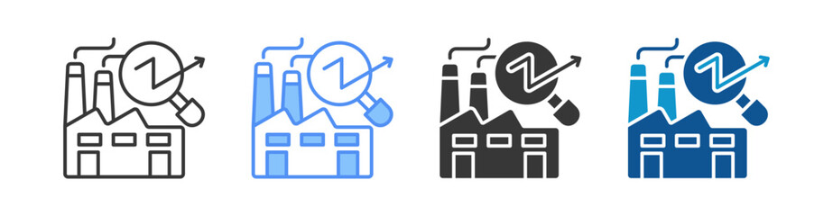 Industry Analysis Multistyle Icon Sheet