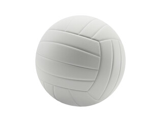 White Volleyball Isolated on Transparent Background