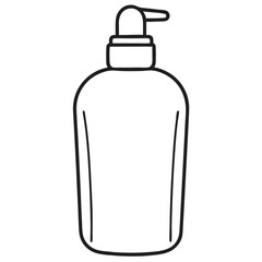 Shampoo Outline Coloring Book Page Line Art