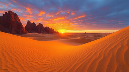 Naklejka premium Desert Sunrise Splendor