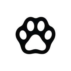 Obraz premium Elegant Paw Logo Design – Flat Style Footprint