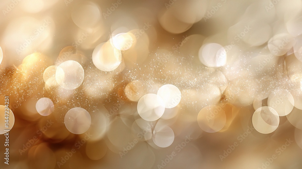 Poster abstract golden bokeh light background in soft tones