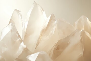 Obraz premium A close-up view of translucent crystalline formations.