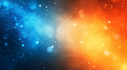 Obraz premium Blurred background with blue, orange, and red bokeh lights