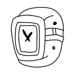 Outline clock icon vector