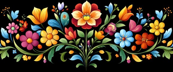 Vibrant Floral Ornate Design