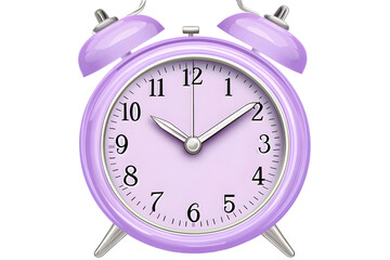 Purple Alarm Clock Illustration Isolated Background