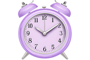 Purple Alarm Clock Illustration Isolated Background