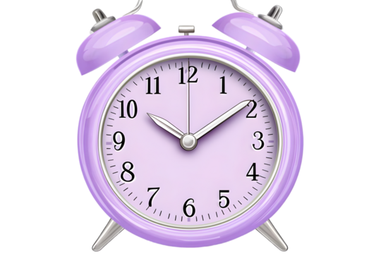 Purple Alarm Clock Illustration Isolated Background