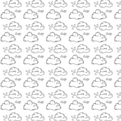 Fototapeta premium seamless pattern with cartoon clouds
