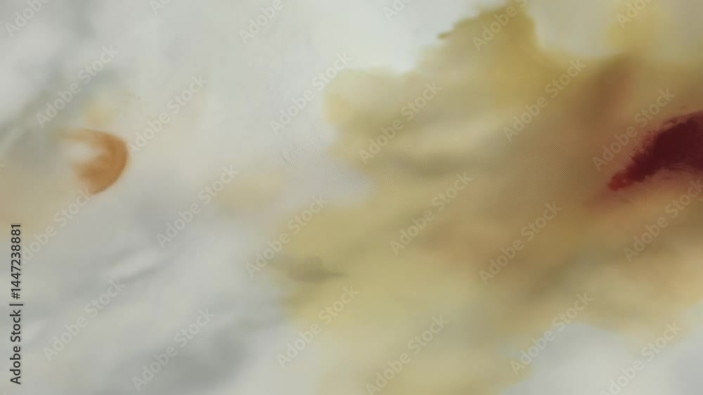 Poster tracking video moving through texture, diffused lighting with soft texture shadows, ink bleed on pap