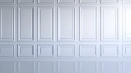 Elegant White Panelled Wall Interior Design